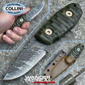 Wander Tactical - Couteau Menoceras - Acier D2 - Stone Edge & Micarta - couteau personnalisé