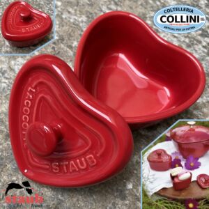 Staub - Ceramique Mini Cocotte 9 cm, Coeur, Cerise, Céramique