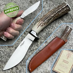 Roberto Bernini - Chasseur fixe en Sambar Deer - COLLECTION PRIVEE - couteau de chasse artisanal