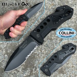 BlackFox - Folding Rescue Knife - Black - BF-115 - couteau