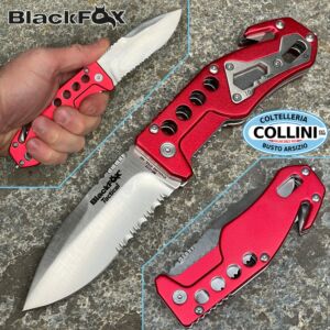 BlackFox - Folding Rescue Knife - Red - BF-117 - couteau