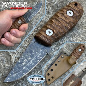 Wander Tactical - Menoceras - Marbre & Micarta marron - couteau fabrique en Italie