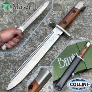 Maserin - BeluM Limited Edition - 989 - couteau commemoratif, lame fixe, simple tranchant, fabrique en italie