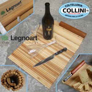 Legnoart - GUALTIERO - Planche à découper portable en bois pour le pique-nique
