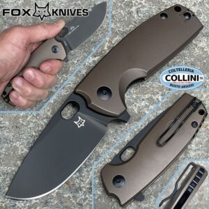 Fox - Couteau Core by Vox - FX-604 ALBR - Elmax & Brown Aluminium - couteau