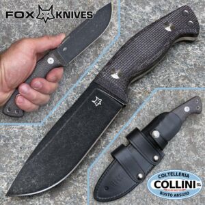 Fox - Tokala Fixed Knife - Bison Micarta - FX-105MB - Design by Reichart Markus - couteau