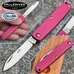 Fallkniven - Couteau LTC Pink rd - Joint coulissant - Acier laminé 3G - Couteau