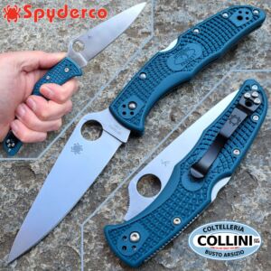Spyderco - Endura 4 Serrated - K390 Blue FRN - C10FSK390 - couteau