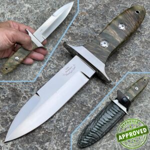 Livio Montagna - Couteau de chasse - N690 et aulne stabilise - COLLECTION PRIVEE - couteau artisanal