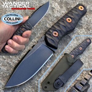 Wander Tactical - Scrambler - Clip Point Black Raw Finish - couteau artisanal