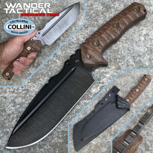 Wander Tactical - Uro Tactical - Raw & Brown Micarta - couteau artisanal