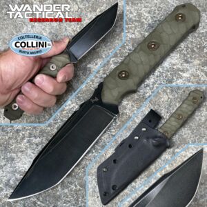Wander Tactical - Explorer - Micarta brut et vert - couteau artisanal