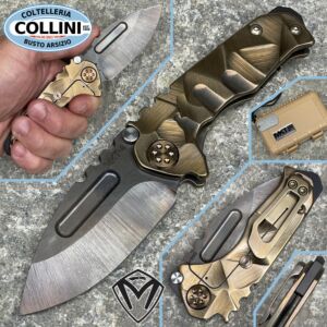 Medford Knife and Tool - Micro Praetorian T - S45VN Vulcan DP, Bronze Stained Glass Handles - MK0084 - couteau