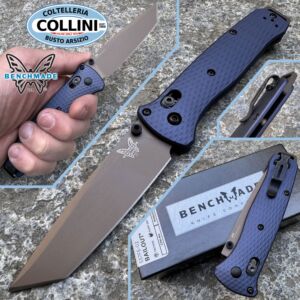 Benchmade - Couteau Bailout Aluminium Bleu Cratère - CPM-M4 - Tanto Lisse - 537FE-02 - couteau