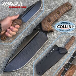 Wander Tactical - Uro Saw - Raw Finish et Brown Micarta - couteau personnalisé