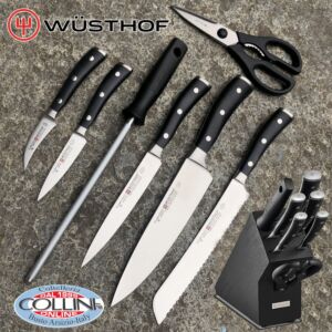Wusthof Germany - Classic Ikon - Bloc à couteaux 7 pièces - Noir - 9878 - couteaux de cuisine