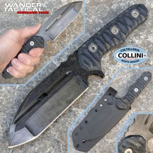 Wander Tactical - Couteau Hurricane Compound - Brut - Micarta Noir - Couteau Artisanal