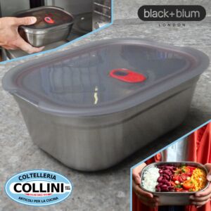Black Blum - Boîte à lunch en acier inoxydable pour micro-ondes 1200 ml - FBSS-BX- L017-FR