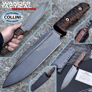 Wander Tactical - Couteau Bushman XL - Finition Raw Indigenous - Bois de Santos Rosewood - Édition Limitée - Couteau