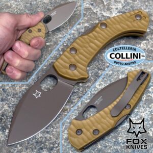 Fox - Zero 2.0 Desert Warrior by Jens Anso - Coyote Top Shield & Coyote Tan - FX-311CT - couteau