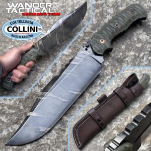 Wander Tactical - Godfather Bowie Custom Edition - Ice Brush & Micarta Green - couteau
