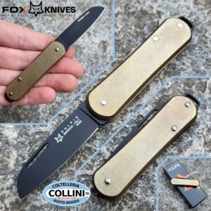 Fox - Vulpis - Idroglider noir M390 & laiton - FX-VP108OTB - couteau