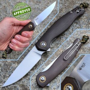Giant Mouse - ACE Sonoma V2 - Elmax & Green Canvas Micarta - COLLECTION PRIVEE - couteau