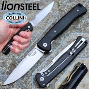 Lionsteel - Skinny Aluminium - Noir & Stonewashed MagnaCut - SK01 A BS - couteau