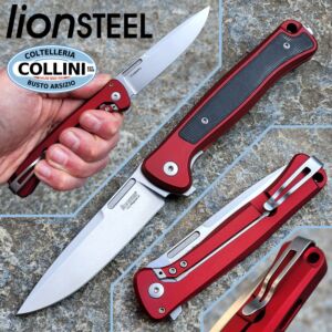Lionsteel - Skinny Aluminium - Rouge & Stonewashed MagnaCut - SK01A RS - couteau