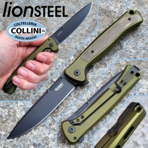 Lionsteel - Skinny Aluminium - Vert & OldBlack MagnaCut - SK01A GB - couteau