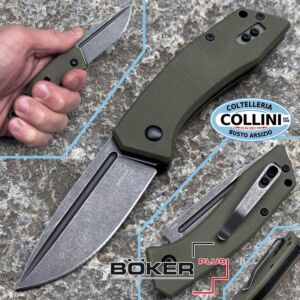 Boker Plus - Wordlwide 2.0 Slipjoint - Stonewashed 440C & OD Green G10 - 01BO798 - couteau 