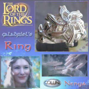 Lord of the Rings - Nenya, l'anello di Galadriel 18mm - 707/18.75 - Il Signore degli Anelli