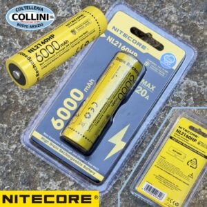 Nitecore - NL2160HP - Batterie rechargeable Li-Ion 21700 3.6V 6000mAh 20A pour MH12 PRO et MH25 PRO