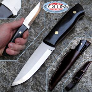 EnZo - Trapper 95 - O1 - Black Canvas Micarta - 2018 coltello