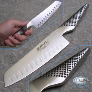 Global knives - GS91 - Nakiri Vegetable Knife Fluted 14cm - couteau de cuisine - ex. GS39