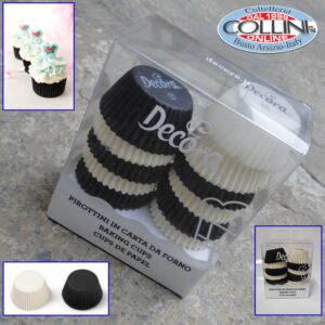Decora - Decora - Coupes en papier sulfurisé pour les mini blancs et noirs tasses - 200 pcs.