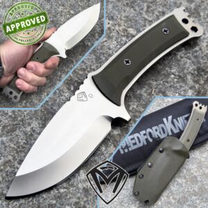 Medford Knife and Tools - NAV-H Fixed - Bead Blasted D2 & Green G10 - PRIVATE COLLECTION - couteau