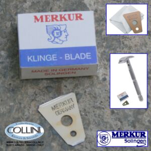 Merkur Solingen - 10 lames de rasoir de sécurité pour barbe, moustache, favoris - 907 000