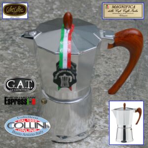 G.A.T. - Cafetière en aluminium - Moka Magnifica - 6 tz - aussi pour induction