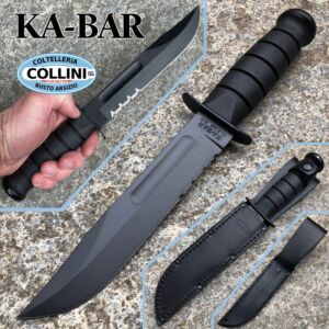 Ka-Bar - Black Fighting Knife - 02-1212 - Leather Sheath - couteaux