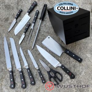 Wusthof Germany - Bloc à couteaux 12 pièces - Frêne noir - 1090171203 - couteaux de cuisine