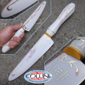 Minova - Collection de fleurs de Sakura 17 cm - couteau de cuisine à lame céramique