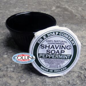 Dr K Soap Company - savon à barbe et un bol en céramique - menthe poivrée - Made in Ireland