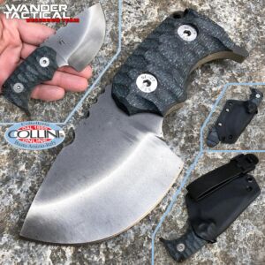 Wander Tactical - Tryceratops Iron Washed and Black Micarta - couteau personnalisé