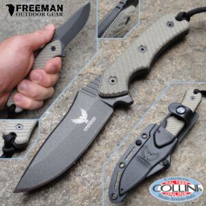 Freeman Outdoor Gear - 3,25" Couteau Champ Cobalt 451 - Vert Micarta - Couteau