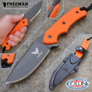 Freeman Outdoor Gear - 4 "Couteau Champ Cobalt 451 - G10 Orange - Couteau