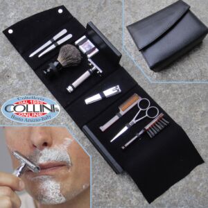Set Groome & Shave - Vanity accessoires en cuir cas avec soin et raser la barbe