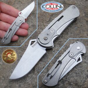 Spartan Blades - Nymph StoneWash Small Titanium Folder Knife - couteaux