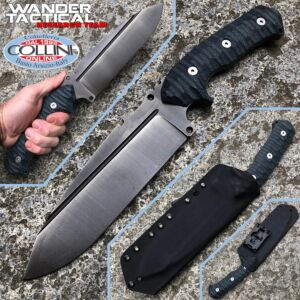 Wander Tactical - Smilodon Iron Washed and Black Micarta - couteau