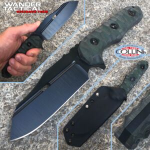 Wander Tactical - Mistral - Noir & G10 Vert Foncé - couteau personnalisé
